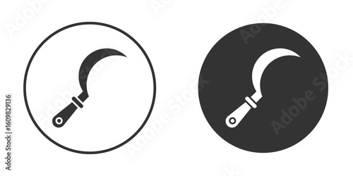 Sickle icon Symbol, logo illustration. Vector graphics for web.