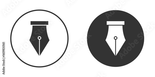 Pen nib icon Symbol, logo illustration. Vector graphics for web.
