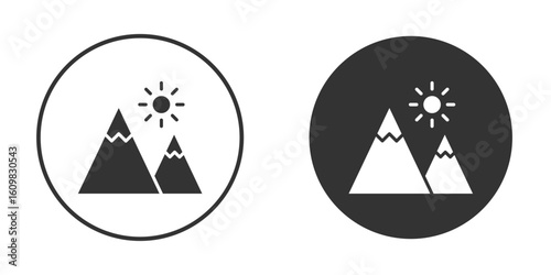 Mountain icon Symbol, logo illustration. Vector graphics for web.