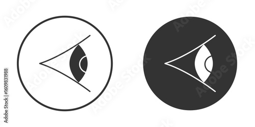 Eye side icon Symbol, logo illustration. Vector graphics for web.
