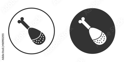 Drumstick bite icon Symbol, logo illustration. Vector graphics for web.