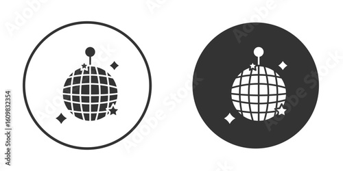 Disco ball icon Symbol, logo illustration. Vector graphics for web.