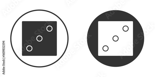 Dice three icon Symbol, logo illustration. Vector graphics for web.