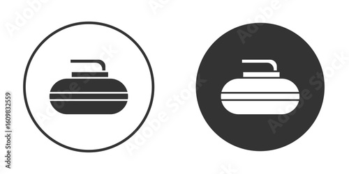 Curling stone icon Symbol, logo illustration. Vector graphics for web.