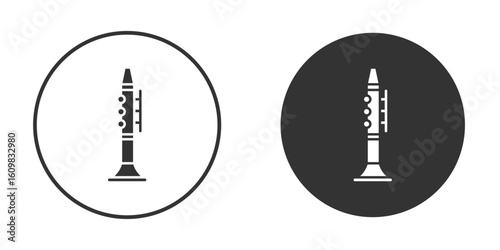 Clarinet icon Symbol, logo illustration. Vector graphics for web.