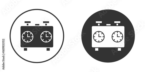 Chess clock icon Symbol, logo illustration. Vector graphics for web.