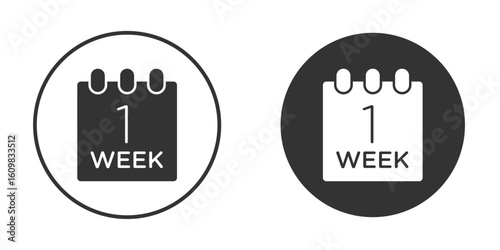 Calendar week icon Symbol, logo illustration. Vector graphics for web.