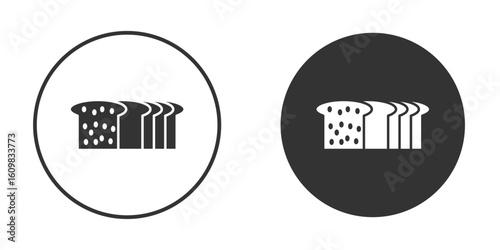 Bread loaf icon Symbol, logo illustration. Vector graphics for web.