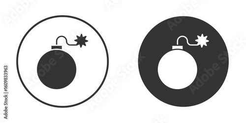 Bomb icon Symbol, logo illustration. Vector graphics for web.