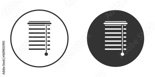 Blinds open icon Symbol, logo illustration. Vector graphics for web.