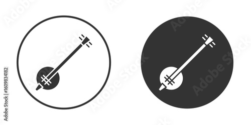 Banjo icon Symbol, logo illustration. Vector graphics for web.