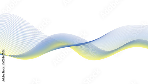 Blue and Yellow Abstract Wave Background