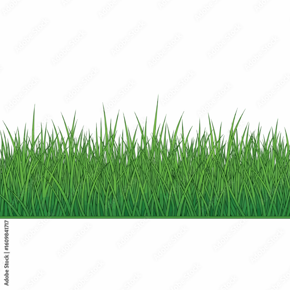 Fototapeta premium Lush Green Grass & Bush Collection