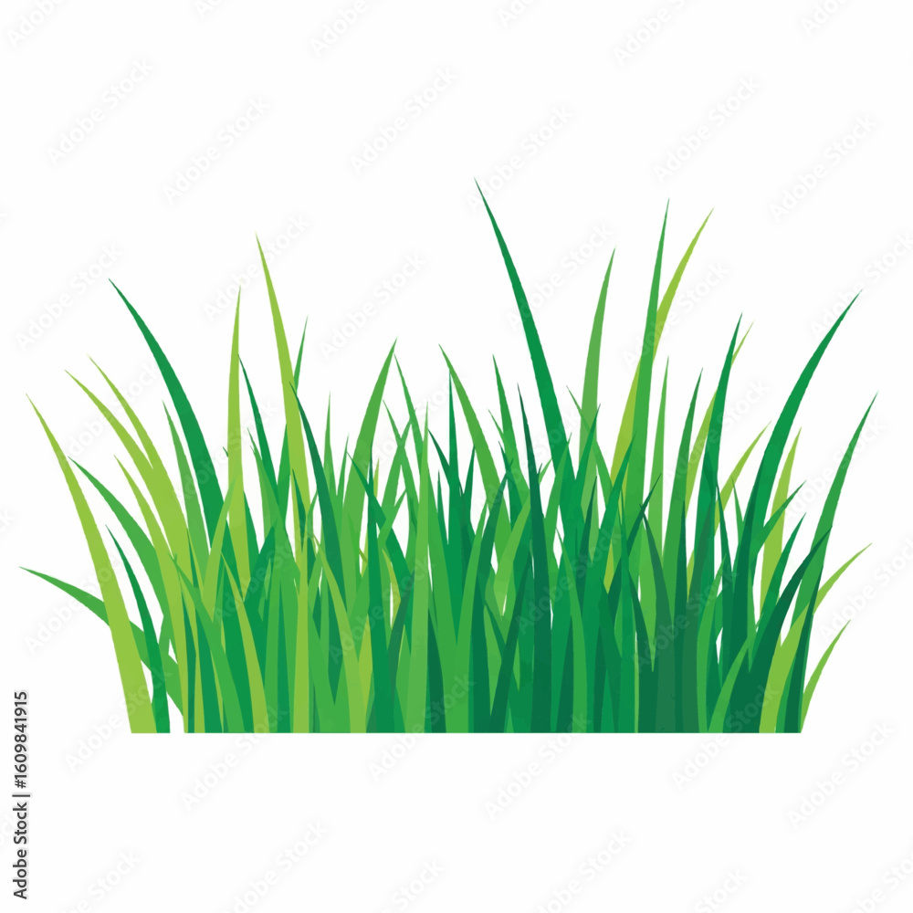 Obraz premium Lush Green Grass & Bush Collection