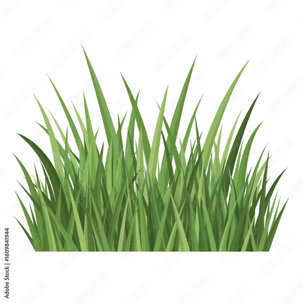 Obraz premium Lush Green Grass & Bush Collection