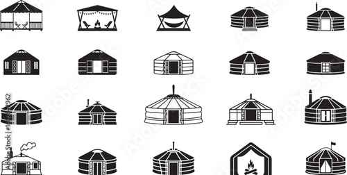 Various dwellings and shelters yurt tent