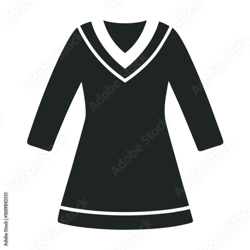Black and white cotton casual sweater clothing design