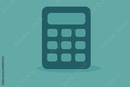 Vector illustration of a calculator icon symbolizing calculation, education, business, and finance. Useful for graphic design projects, presentations, and digital interfaces