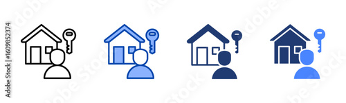 Tenant icon set multiple style collection