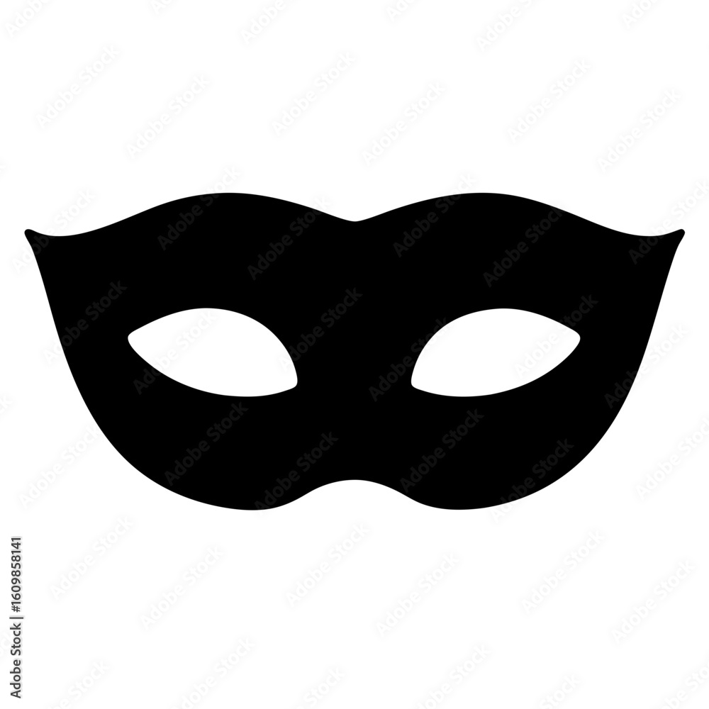 Simple Black Masquerade Mask for Parties and Events with Eyeholes Simple Black Masquerade Mask for Parties and Events with Eyeholes