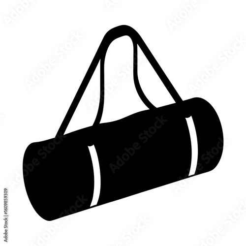 Stylish black duffel bag perfect for the gym, sports or travel