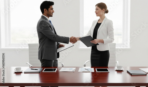 two business people shaking hands