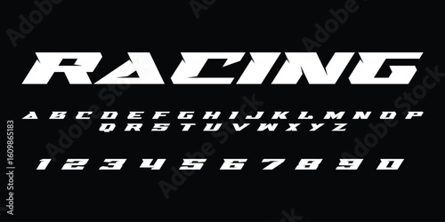 Racing Speed Alphabet Font Vector Bold Sport Typography Letters Download it in high resolution format and print in any size