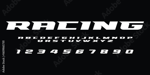 Racing Speed Alphabet Font Vector Bold Sport Typography Letters Download it in high resolution format and print in any size