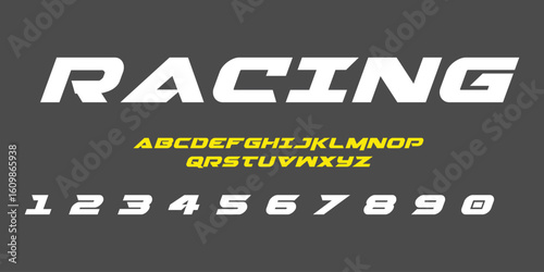 Racing Speed Alphabet Font Vector Bold Sport Typography Letters Download it in high resolution format and print in any size