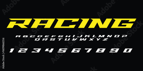 Racing Speed Alphabet Font Vector Bold Sport Typography Letters Download it in high resolution format and print in any size
