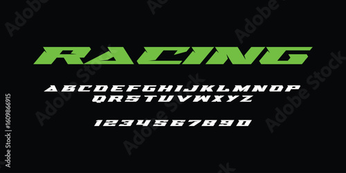 Racing Speed Alphabet Font Vector Bold Sport Typography Letters Download it in high resolution format and print in any size