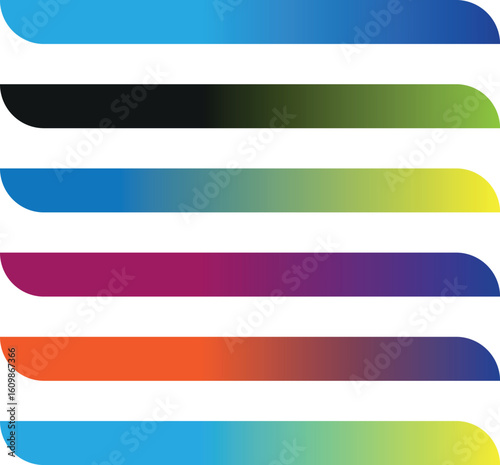 Free Download Colorful vactor gradient stripes with rounded corners - GFXLoad