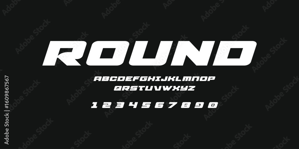 Obraz premium Racing Speed Alphabet Font Vector Bold Sport Typography Letters Download it in high resolution format and print in any size