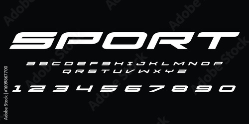 Sport Racing Speed Alphabet Font Vector Bold Sport Typography Letters Download it in high resolution format and print in any size