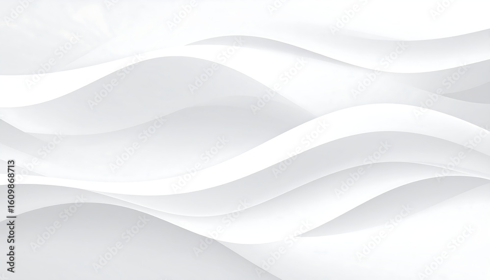 Obraz premium Abstract white wavy shapes (1)