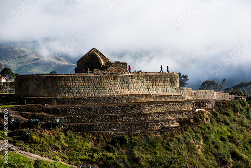 Ruins of the ancient Cañari and Inca cultures in Ecuador, within the Inca Trail of the ancient Tahuantinsuyu empire