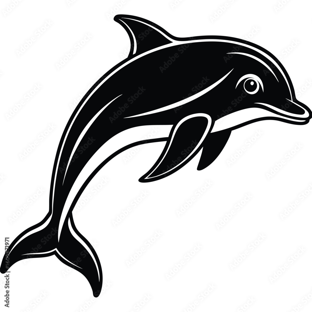 Obraz premium dolphin vector icon