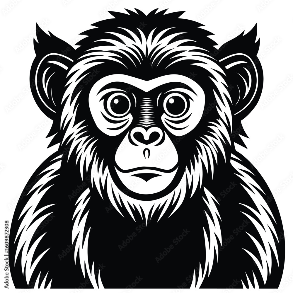 Obraz premium gibbon vector icon
