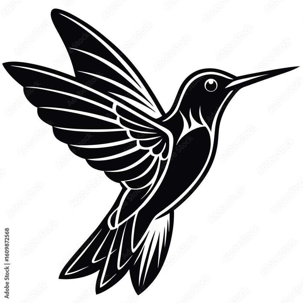 Obraz premium hummingbird vector icon