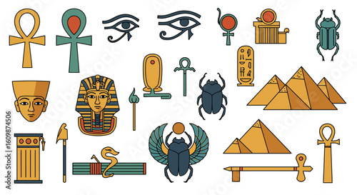 Ancient Egyptian Symbols and Iconic Imagery Celebrating the Rich Heritage of the Nile Valley Civilization and its Enduring Cultural Influence Throughout History