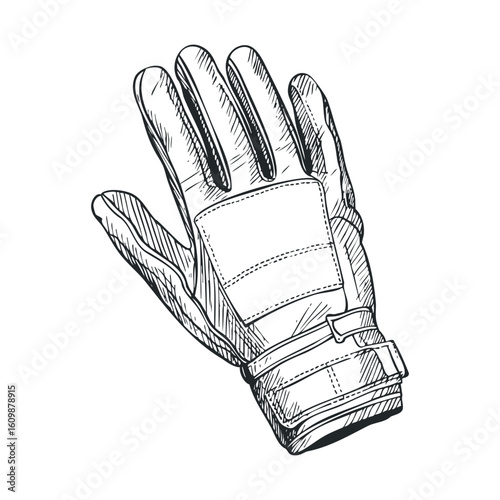 Leather work gloves for protection in outdoor activities