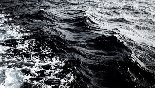 Dark, choppy sea waves