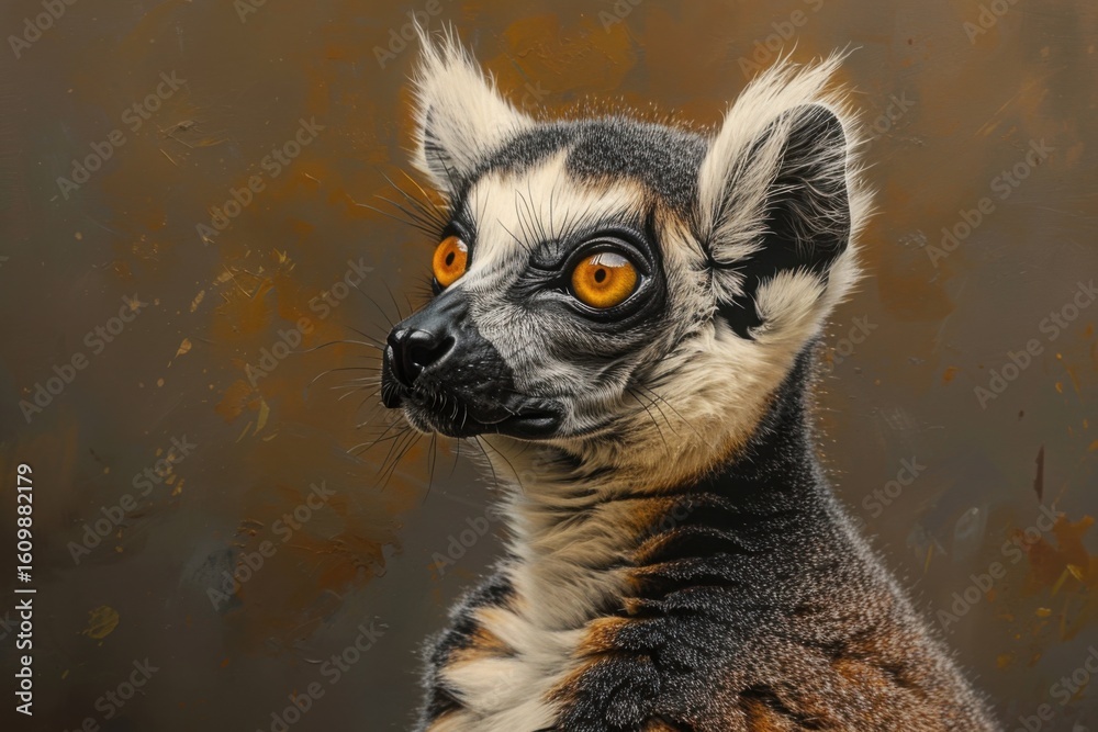 Obraz premium Portrait of a Lemur Catta
