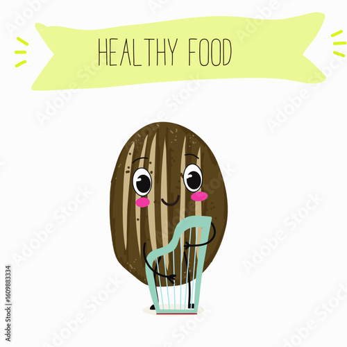 Baked food funny characters, hand drawn vector illustration.
