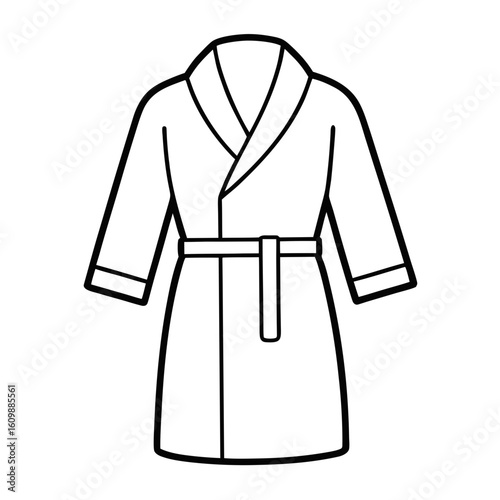 Bathrobe Coloring Pages – Cozy, Comfort, Home, Relaxation, Clothing, Sleepwear, Printable Coloring Pages

