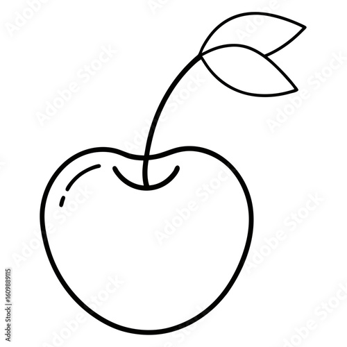 Cherry Coloring Pages – Fruit, Sweet, Red, Nature, Garden, Fresh, Printable Coloring Pages

