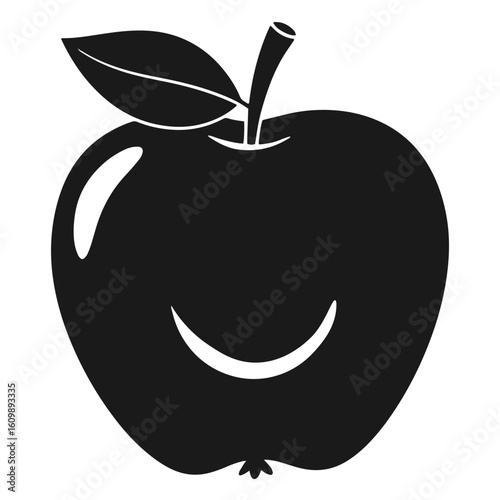 apple laugh silhouette 