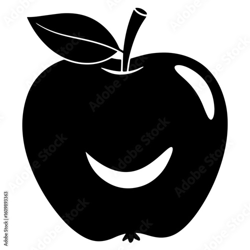 apple laugh silhouette 