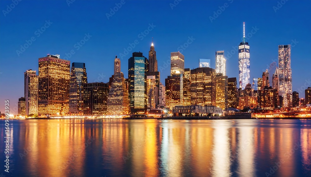 Obraz premium City skyline at twilight