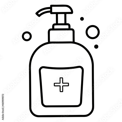 Hand Sanitizer Coloring Pages – Hygiene, Health, Safety, Outline, Line Art, Printable

